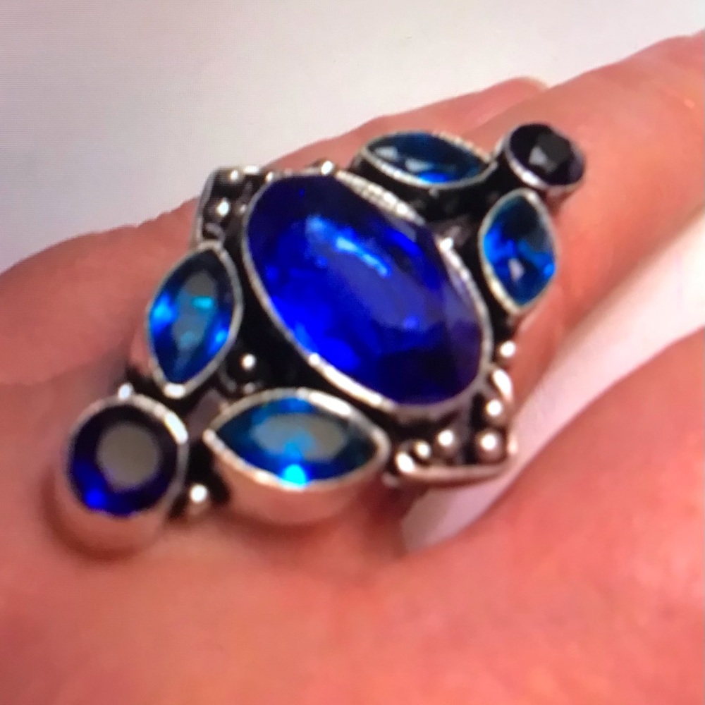 London Blue Topaz 925 Stamped Sterling Silver Ring